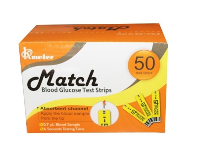Picture of Match Blood Glucose Test Strips 25×2=50pcs