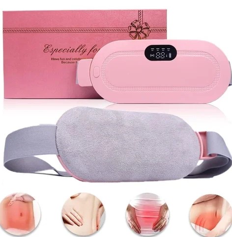Picture of Portable Electric Menstrual Heating Pad Smart Warm Palace Belt Belly Vibration Massager Period Pain Relief Waist Cramps Device