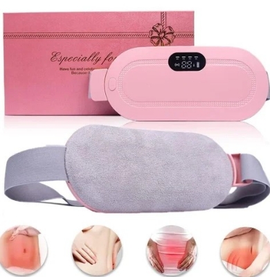 Picture of Portable Electric Menstrual Heating Pad Smart Warm Palace Belt Belly Vibration Massager Period Pain Relief Waist Cramps Device