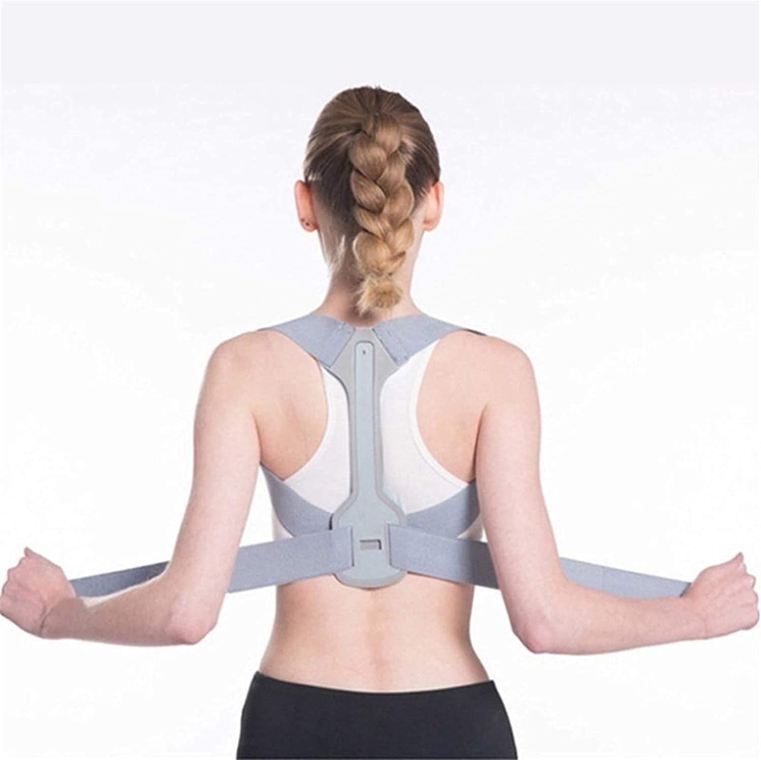 Picture of Back Support Posture Corrector Clavicle Spine Shoulder Support Belt Back Pain Relief Posture Correction, Improves Humpback, Clavicle Support Student/Adults/Unisex brbr,Posture Corrector Comfortable