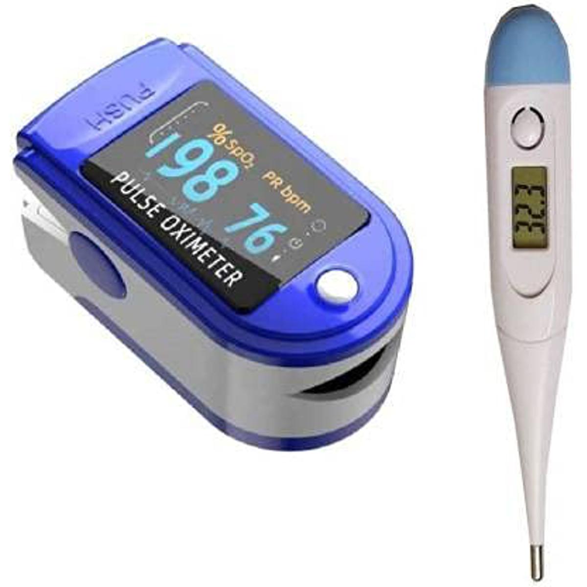 Picture of Pulse Oximeter Fingertip And thermometer Combo Offer Oximeter