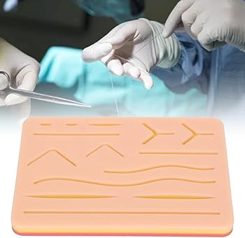 Picture of Reusable Surgical Medical Practice Traumatic Simulation Wounds Training Teaching Model Suture Kit Pad Silicone Fake Skin Suture