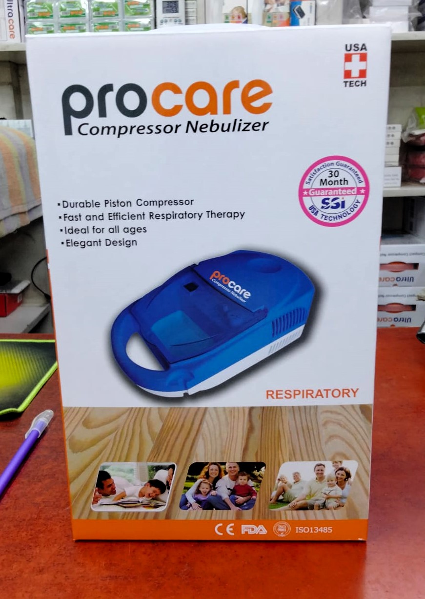 Picture of Procare Compressor Nebulizer (Blue) With Adult And Child Mask