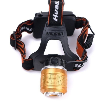Picture of Rechargeable Led Headlight Dual Light Zoom Headlamp for using in OT Cycling BK Riding and Fishing