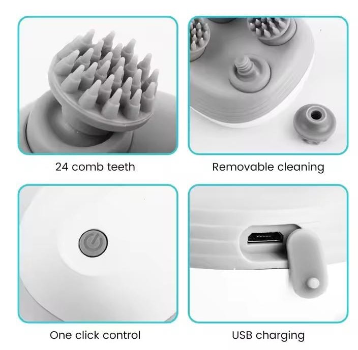 Picture of Scalp Head Hair Massager Electric Health Care Antistress Relax Body Massagem Deep Saude Tissue Prevent Body Massage