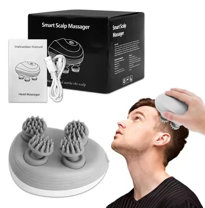 Picture of Scalp Head Hair Massager Electric Health Care Antistress Relax Body Massagem Deep Saude Tissue Prevent Body Massage
