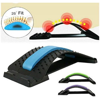 Picture of Back Stretcher, Lumbar Back Pain Relief Device, Multi-Level Back Massager Lumbar, Pain Relief for Herniated Disc, Sciatica, Scoliosis, Lower and Upper Back Stretcher Support - Body Massager