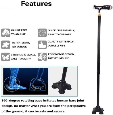 Picture of T-Handle Walking Stick | Aluminum Alloy Trekking & Hiking Cane