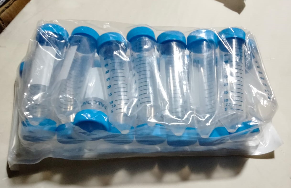 Picture of 50 mL Falcon Centrifuge Tubes, Polypropylene, Origin: China Pack of 25, 1pkt