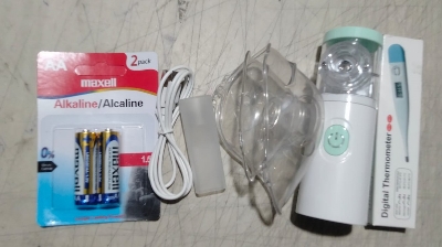 Picture of Protable Mesh nebulizer-303, Digital therometer, Accu test Elite Gluco meter For  Combo pack 4item
