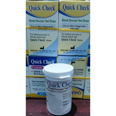 Picture of Quick Check Blood Glucose Monitor Test Strips/Diabetics Machine Test Strips/Glucometer Strip - 25 pcs