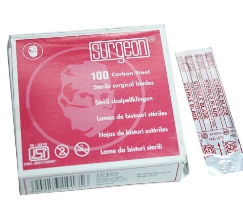 Picture of Surgeon Surgical Blades  india– 100pcs Blades 1Box