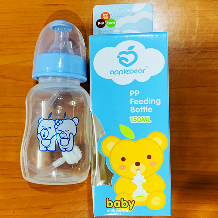 Picture of Apple Bear Baby Feeder Plastic feeding bottle 150ml bpa free