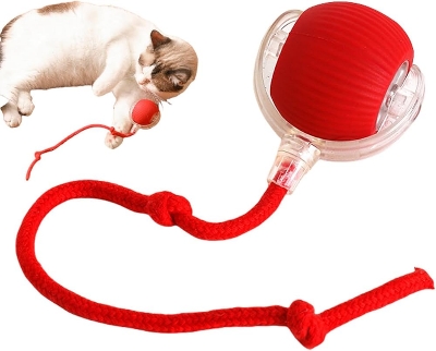 Picture of Cat Interactive Toy Speedy Tail 2.0 Smart Interactive Rolling Cat Toy Ball, Automatic Moving Ball Toy for Bored Indoor Cats, USB Rechargeable
