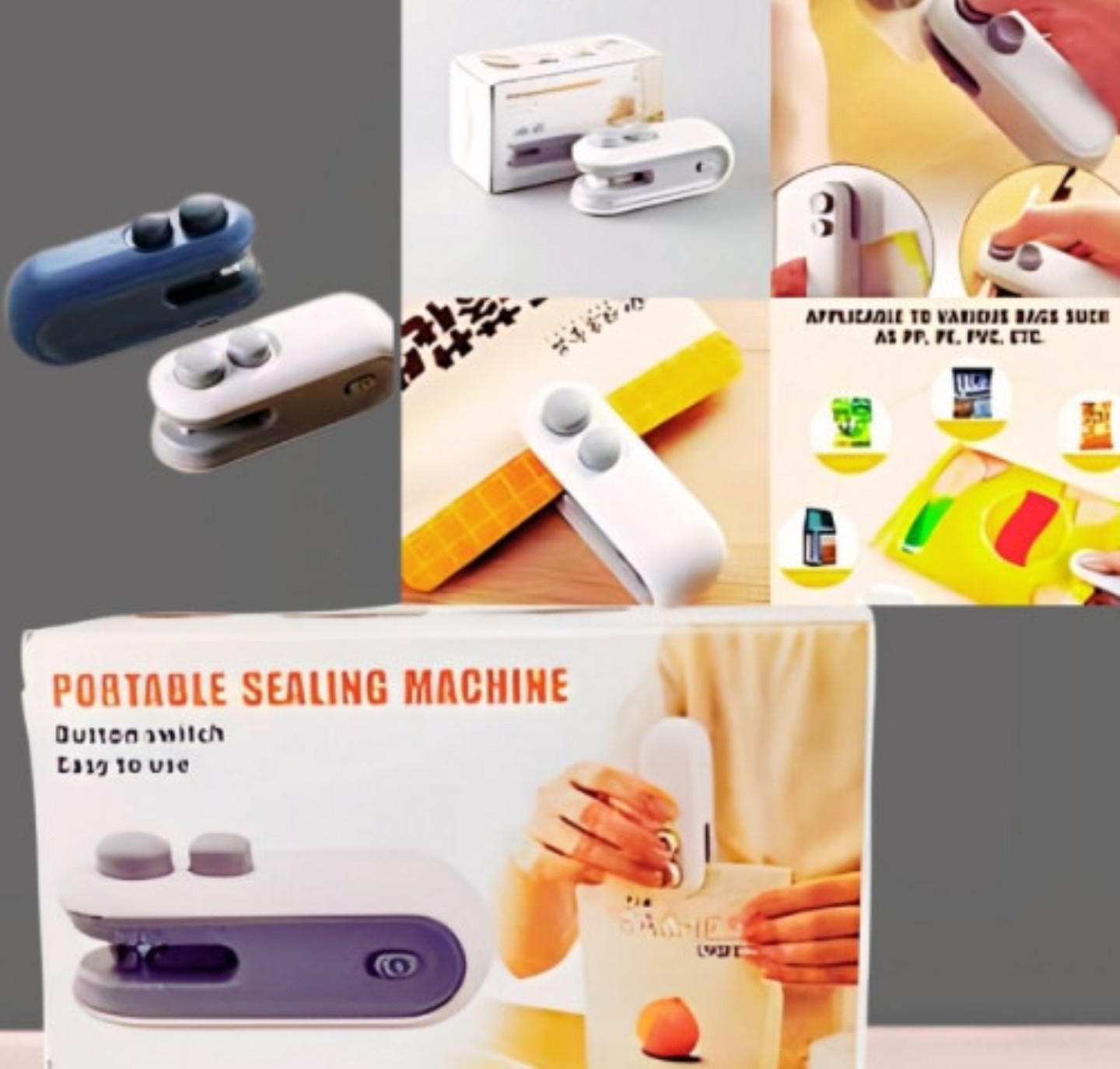 Picture of Mini Portable Hand Press Plastic Bag Heat Sealer  Sealing Machine