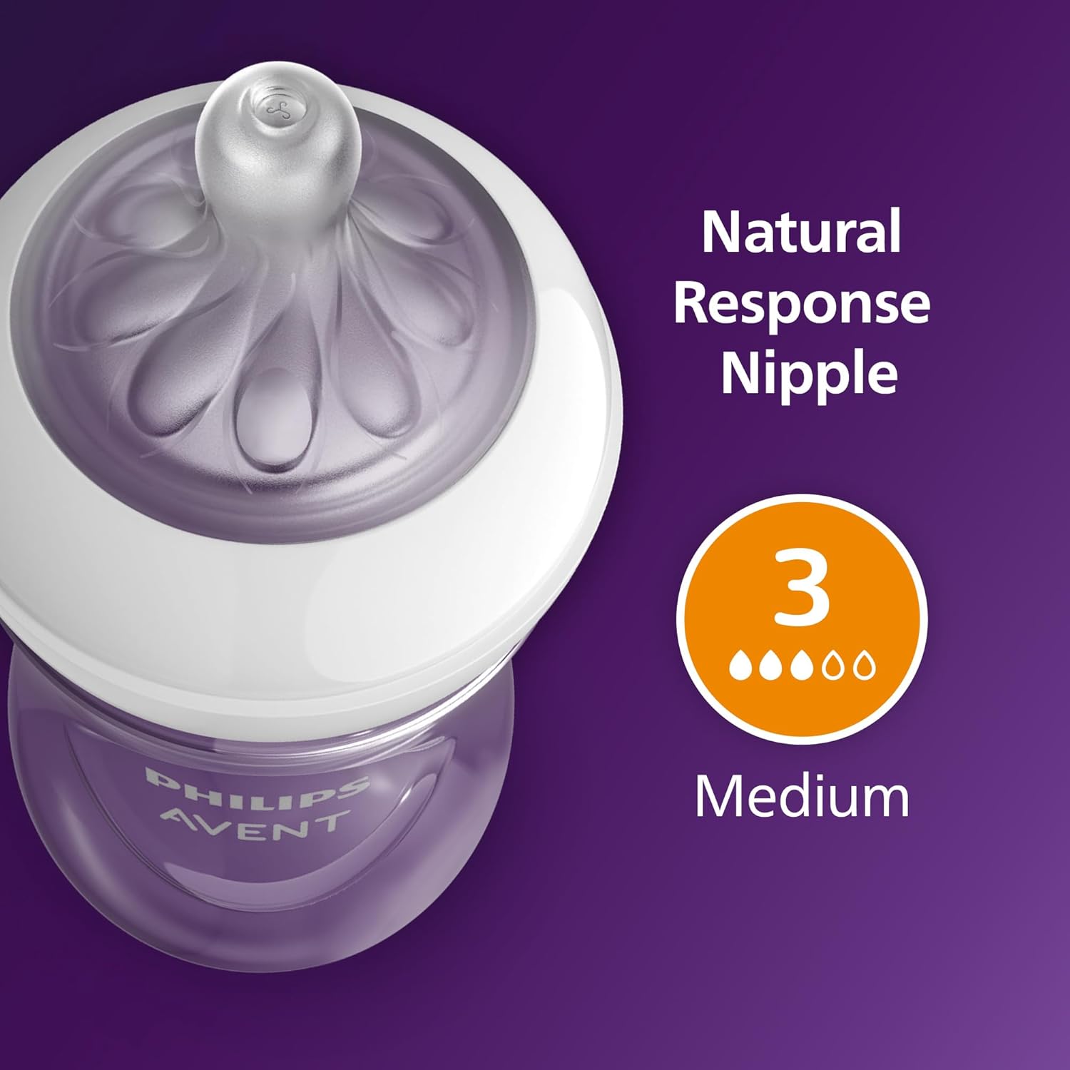 Picture of 9oz/260ml Philips Avent Natural Response Baby Bottle x1 baby bottle
