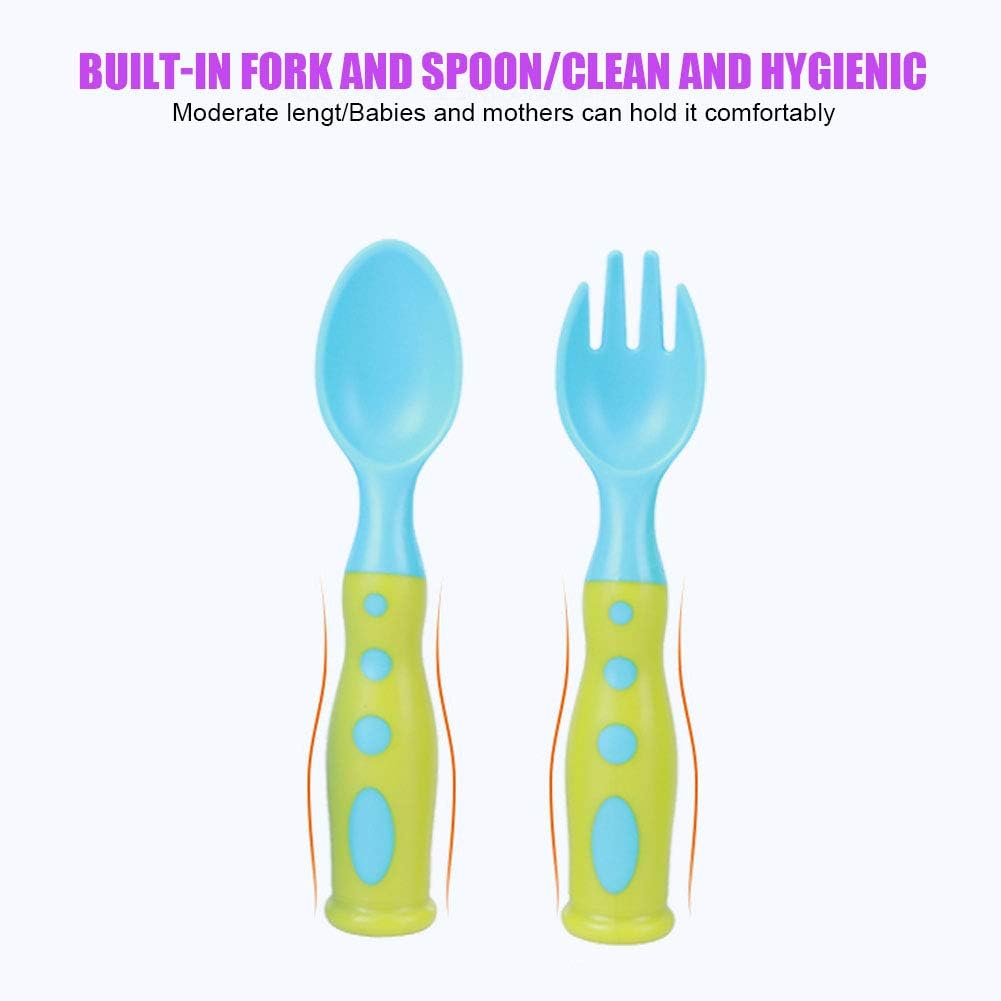 Picture of Baby Masher Bowl, Feeding Bowl with Spoon and Potato Masher for Infants (Mixed Color Pattern Blue and Green)