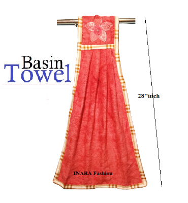 Picture of Soft Cotton Basin Towel For Home-1 Piece Multicolor