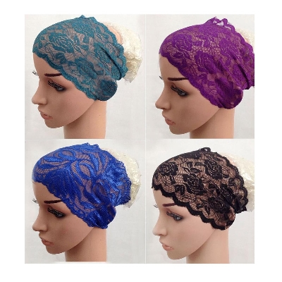 Picture of Lace Underscarf Muslim Net Inner Cap Multi-color - 4 Piece