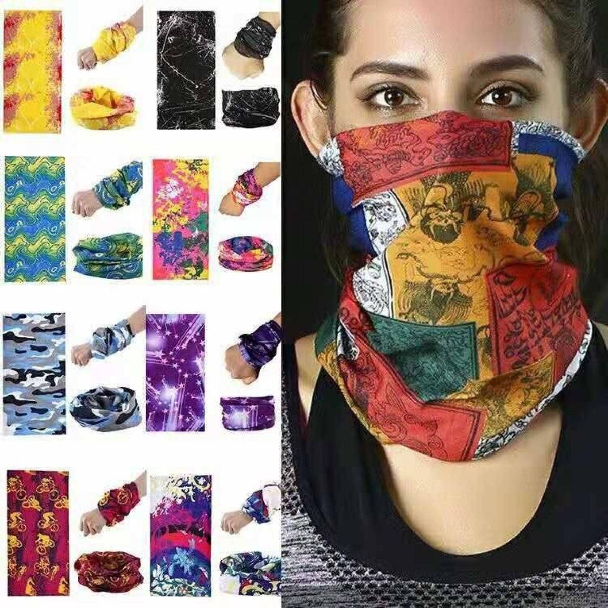Picture of 9 in 1 Head Face Bandanna For Bike Ride- Multi-color