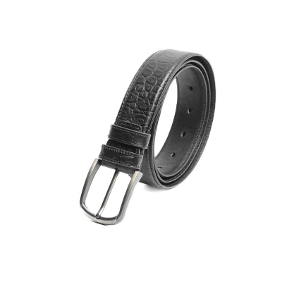 Picture of Marc Casual Leather Belt Croco Black Square Black
