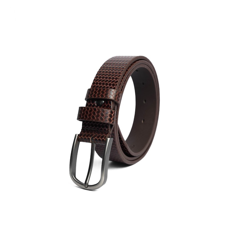 Picture of Marc Formal Leather Belt Pati Chocolate Round
