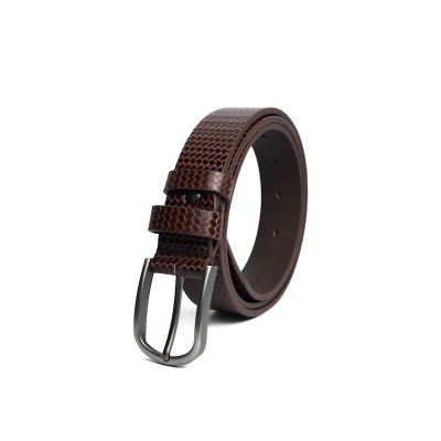 Picture of Marc Formal Leather Belt Pati Chocolate Round