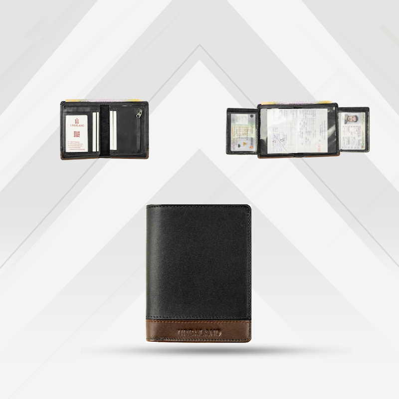 Picture of Tucker Hybrid Wallet (License Card Holder + Moneybag) – Black