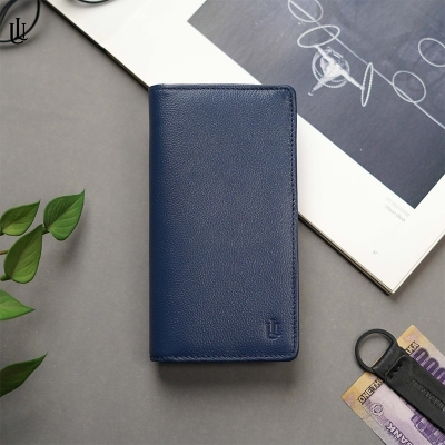 Picture of Urbaland Kane Double Original Leather Long Wallet – Navy blue