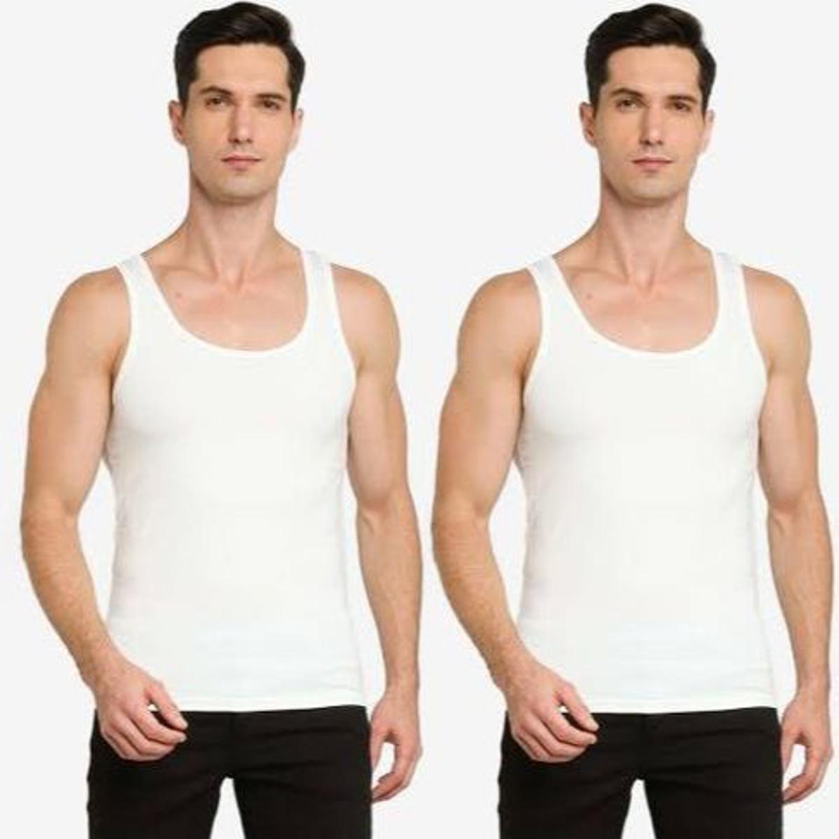 Picture of Sando Genji Cotton Vest for Men - 2 Piece