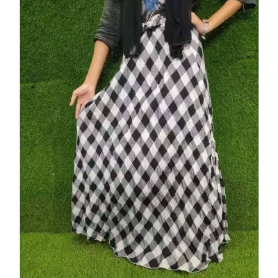 Picture of মহিলাদের জন্য স্কার্ট এলোমেলো রঙের চেক ডিজাইন-1 পিস