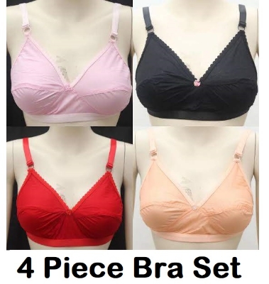 Picture of 4 pieces Cotton Bra for Girls & Women - Bra