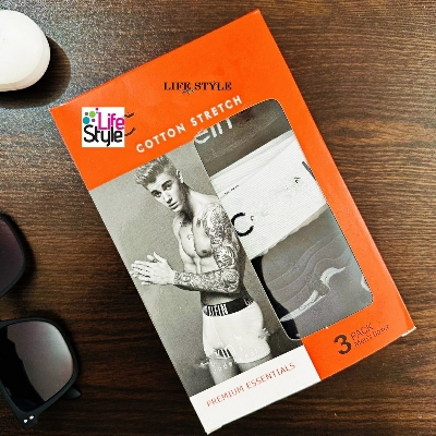 Picture of 3 Piece Cotton Boxer for Men Underwear Multicolor