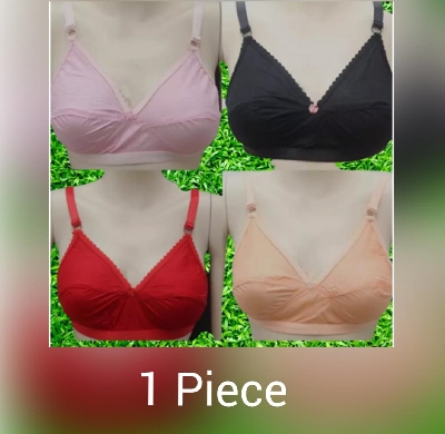 Picture of 1 Piece Multicolor Cotton Voile Very Comfortable Bra for Women and Girls Random Colour - Unmatched Comfort