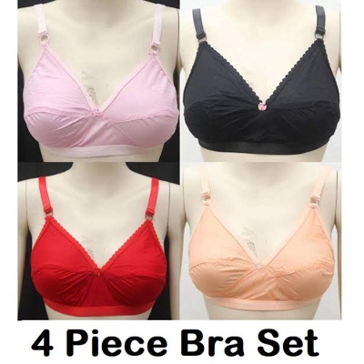Picture of 4 piece set cotton Bra for women Bra