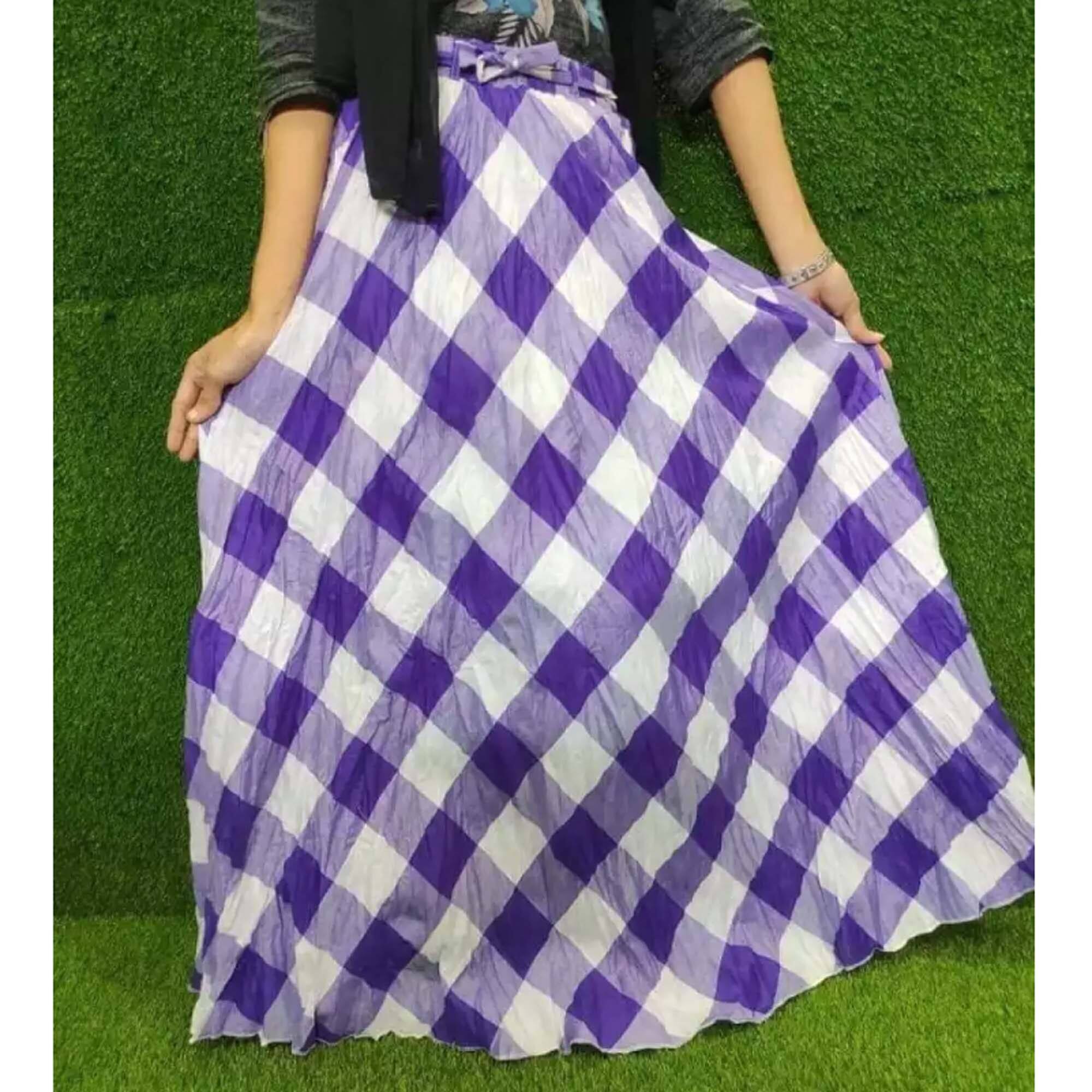 Picture of Stylish And Fashionable Long Cotton Chack Skirt For Women Multicolor