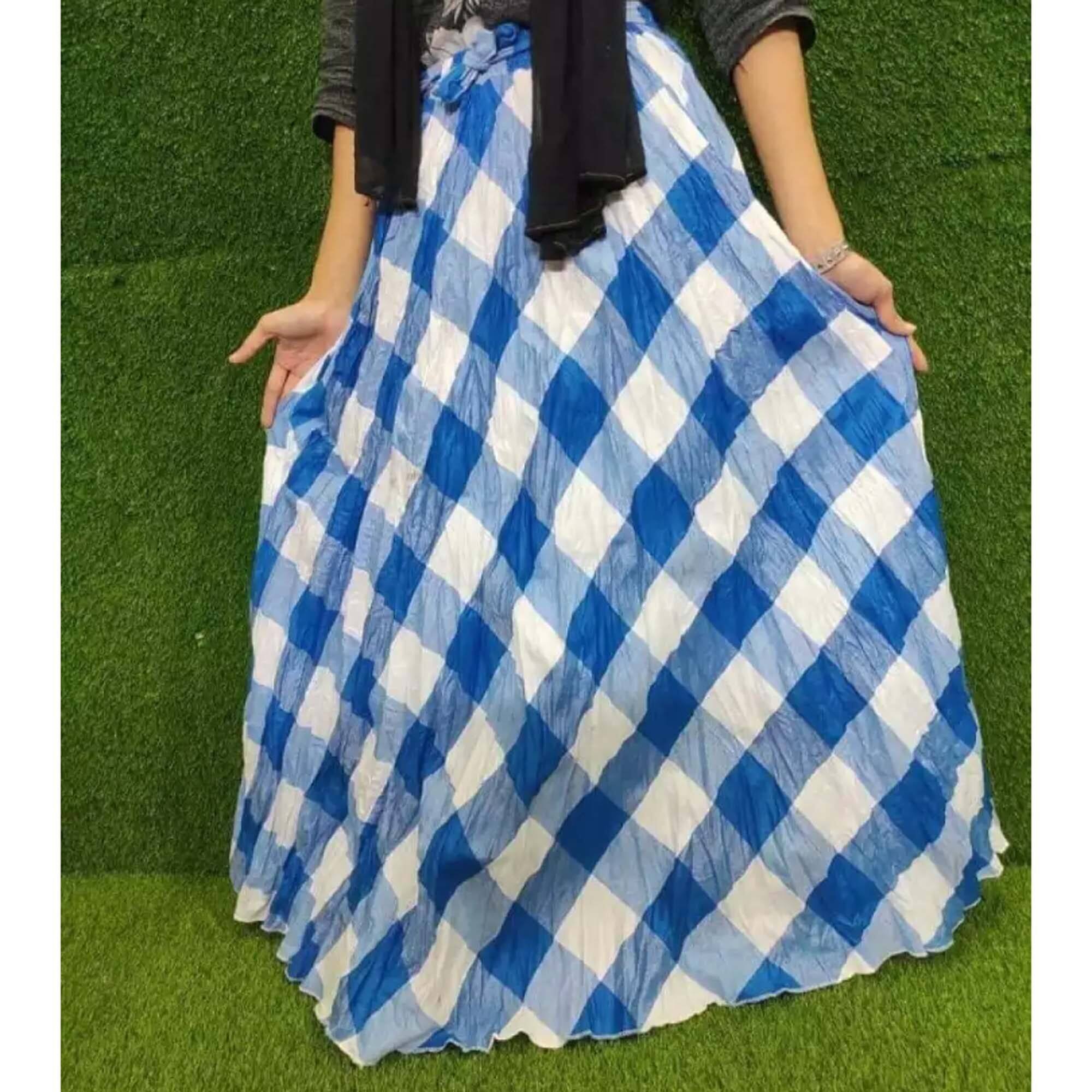 Picture of Multicolor Stylish And Fashionable Long Cotton Chack Skirt For Women