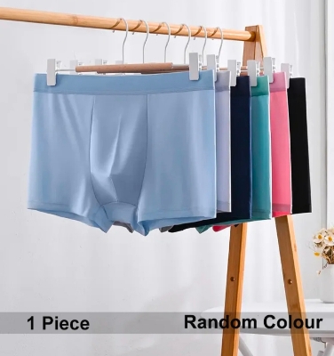 Picture of 3 Piece Imported Premium Antibacterial Ice Silk Comfortable Boxer Brief Trunk Underwear for Men -Random Color