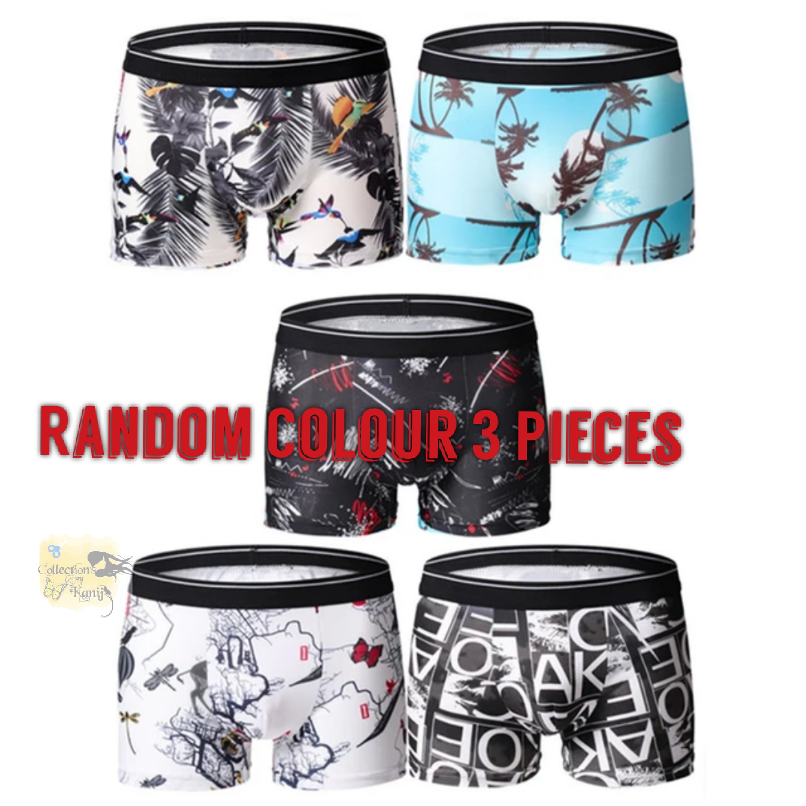 Picture of 3 Pieces China Printed Boxers Random Colour And Print - Under Wear For Men