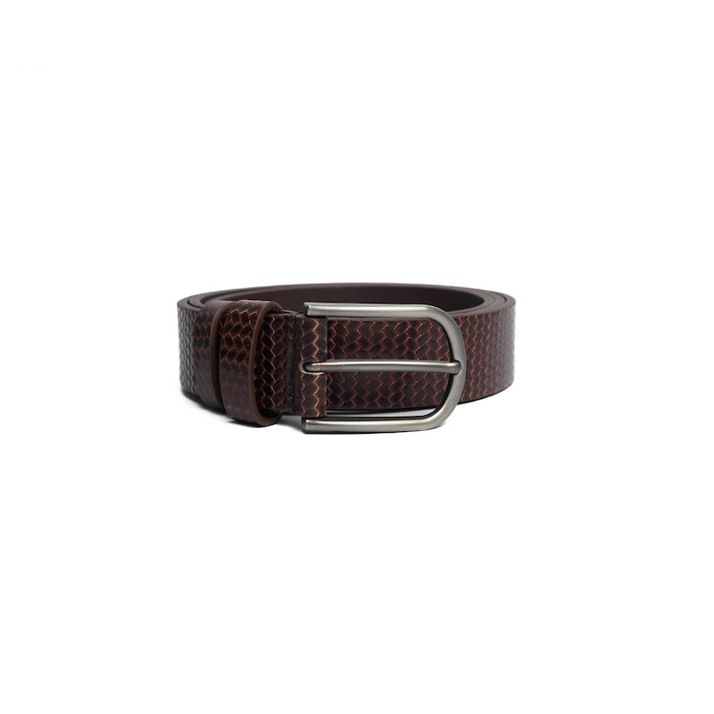 Picture of Marc Formal Leather Belt Pati Chocolate Round