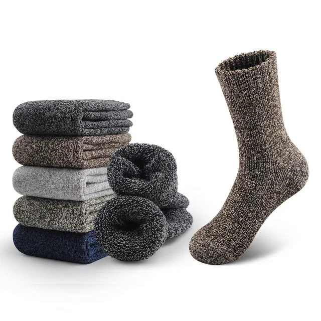 Picture of Stylish And Comfortable Wool Socks For Men And Women - Keep Your Feet Warm And Cozy In Winter - Pack Of 3 Pairs
