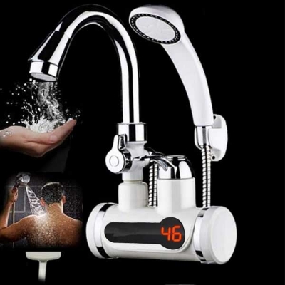 Hot Water Tap With Hand Shower For Wall Mount ZangCart Bdonline shop bangladeshothoba.com