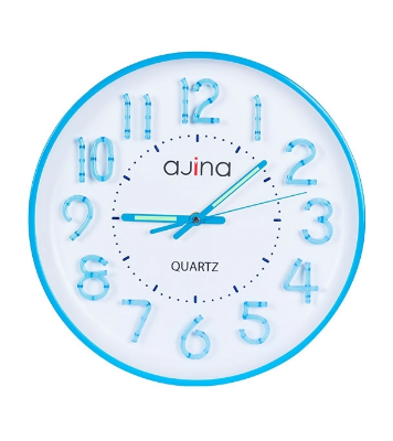 Picture of Ajina Maple Digit Round Wall Clock Blue