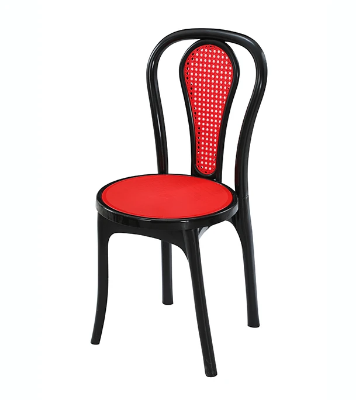 Picture of New Classic Chair (Solid) - Black & Red