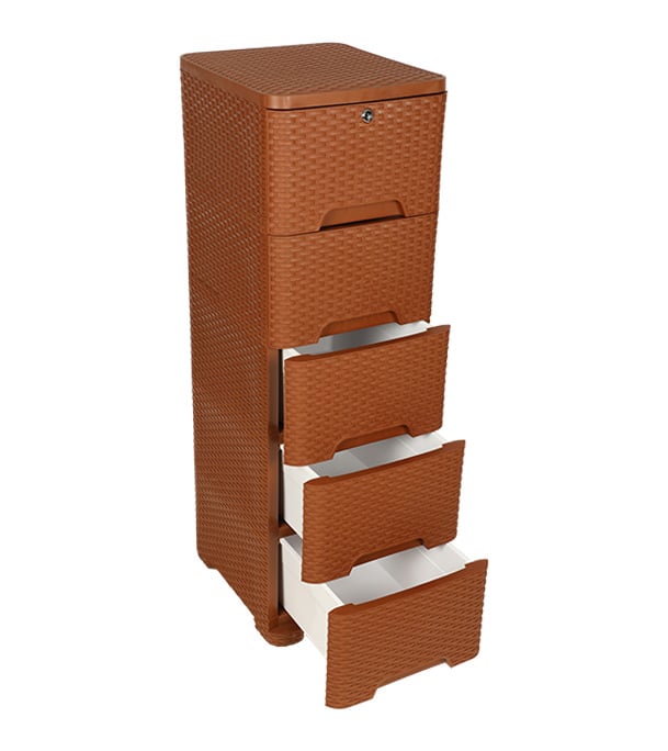 Picture of Caino Closet 5 Drawer Eagle Brown