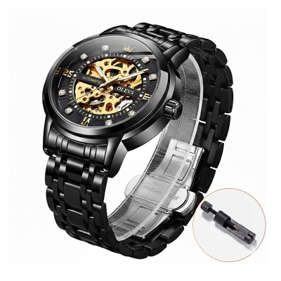 Picture of Olevs 9901 Men's Watch Automatic Business Fashion Waterproof Mechanical Luminous Stainless Steel Watch For Men -