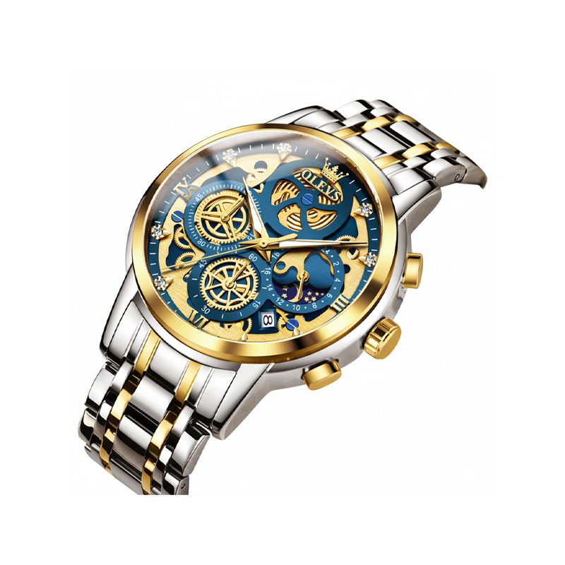 Picture of Olevs 9947 Top Luxury Brand Chronograph Stainless Steel Wristwatch For Men - Watch