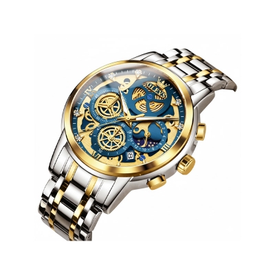 Picture of Olevs 9947 Top Luxury Brand Chronograph Stainless Steel Wristwatch For Men - Watch