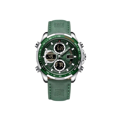 Picture of Naviforce 9197 Top Brand Luxury Pu Leather Casual Military Sport Man Wristwach Dual Time Watch - Watch For Men