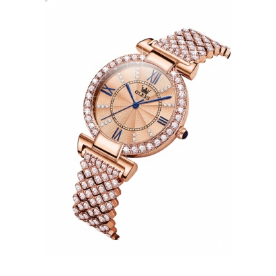 Picture of Olevs 9942 stainless steel bracelet quartz watch for women fashion waterproof diamond encrusted luxury wristwatch women